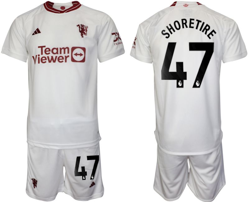 Men 2023-2024 Club Manchester United away white #47 Soccer Jersey->->Soccer Club Jersey